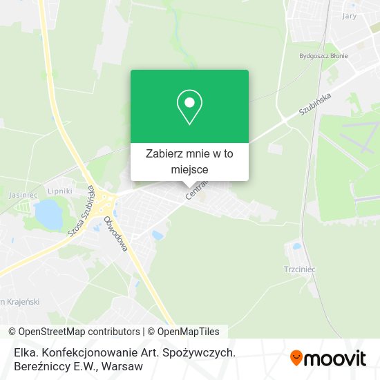 Mapa Elka. Konfekcjonowanie Art. Spożywczych. Bereźniccy E.W.