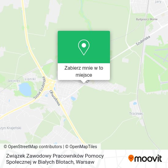 Mapa Związek Zawodowy Pracowników Pomocy Społecznej w Białych Błotach