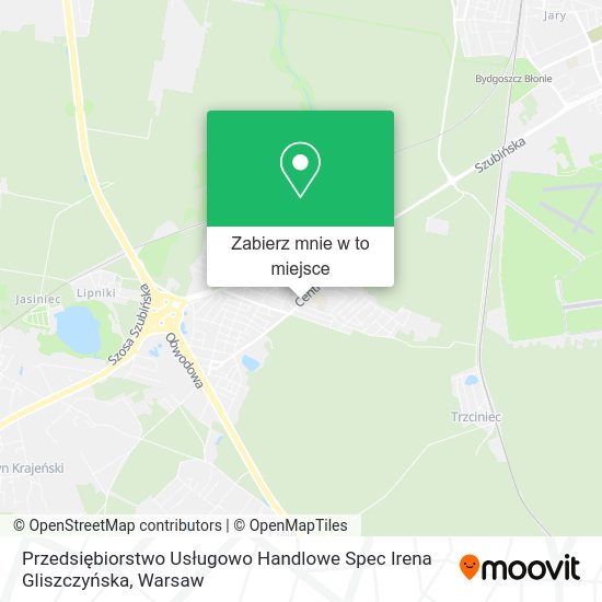 Mapa Przedsiębiorstwo Usługowo Handlowe Spec Irena Gliszczyńska