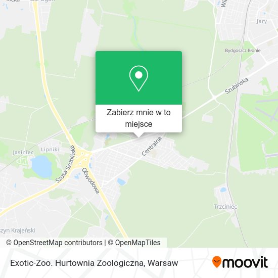 Mapa Exotic-Zoo. Hurtownia Zoologiczna