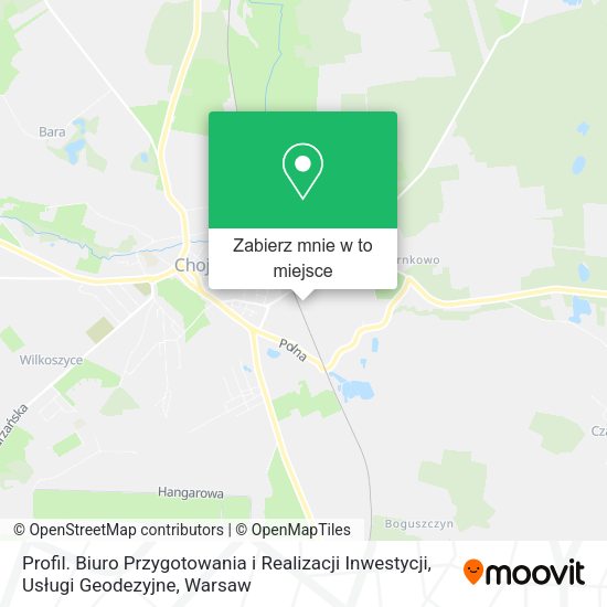 Mapa Profil. Biuro Przygotowania i Realizacji Inwestycji, Usługi Geodezyjne