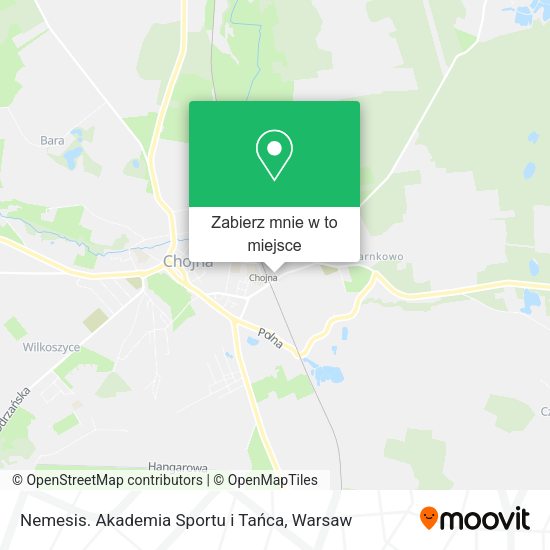 Mapa Nemesis. Akademia Sportu i Tańca