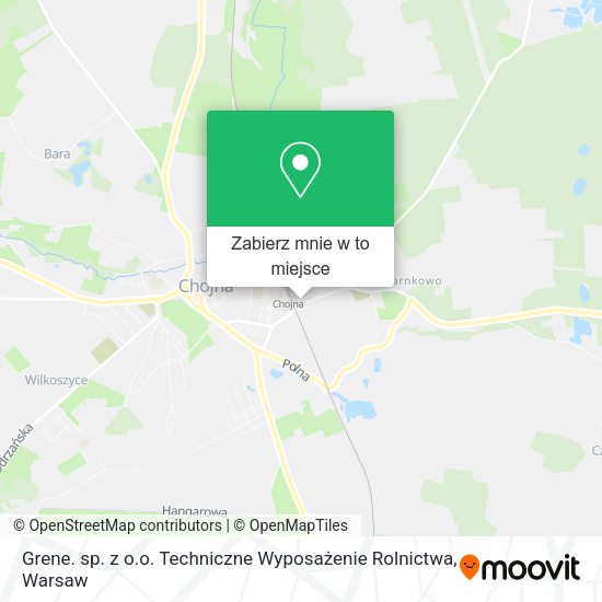 Mapa Grene. sp. z o.o. Techniczne Wyposażenie Rolnictwa