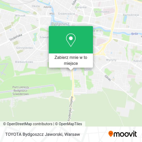 Mapa TOYOTA Bydgoszcz Jaworski