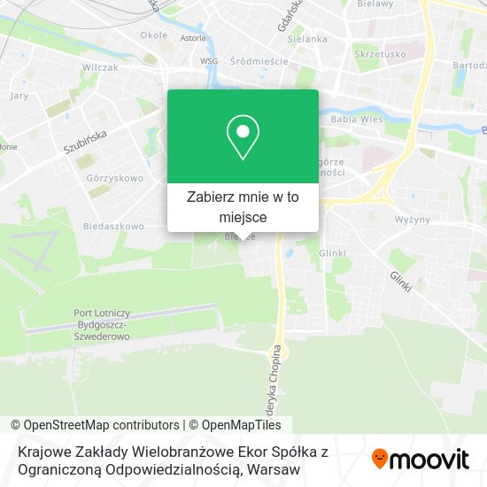 Mapa Krajowe Zakłady Wielobranżowe Ekor Spółka z Ograniczoną Odpowiedzialnością