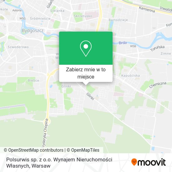 Mapa Polsurwis sp. z o.o. Wynajem Nieruchomości Własnych