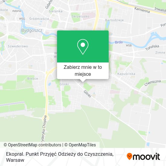 Mapa Ekopral. Punkt Przyjęć Odzieży do Czyszczenia