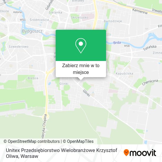 Mapa Unitex Przedsiębiorstwo Wielobranżowe Krzysztof Oliwa