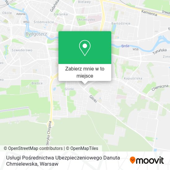 Mapa Usługi Pośrednictwa Ubezpieczeniowego Danuta Chmielewska