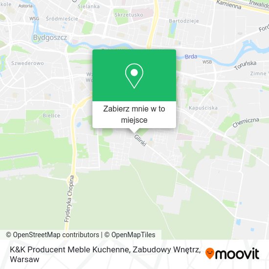 Mapa K&K Producent Meble Kuchenne, Zabudowy Wnętrz