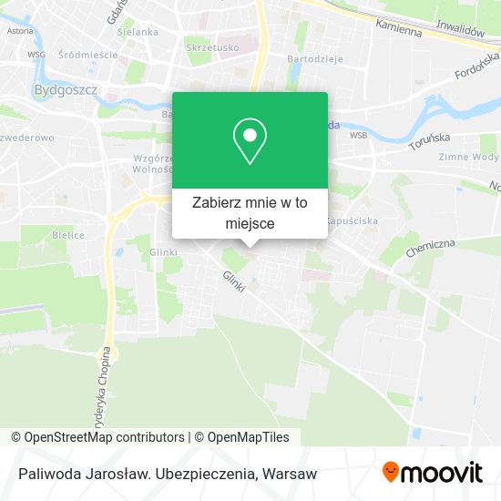 Mapa Paliwoda Jarosław. Ubezpieczenia