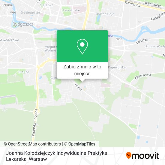 Mapa Joanna Kołodziejczyk Indywidualna Praktyka Lekarska