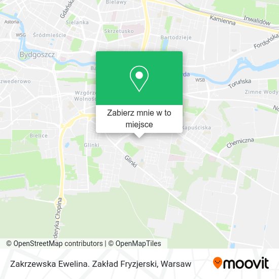 Mapa Zakrzewska Ewelina. Zakład Fryzjerski