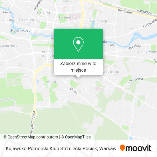 Mapa Kujawsko Pomorski Klub Strzelecki Pocisk