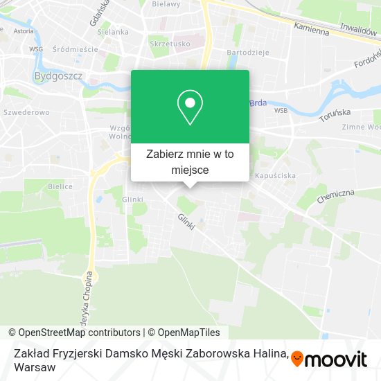 Mapa Zakład Fryzjerski Damsko Męski Zaborowska Halina