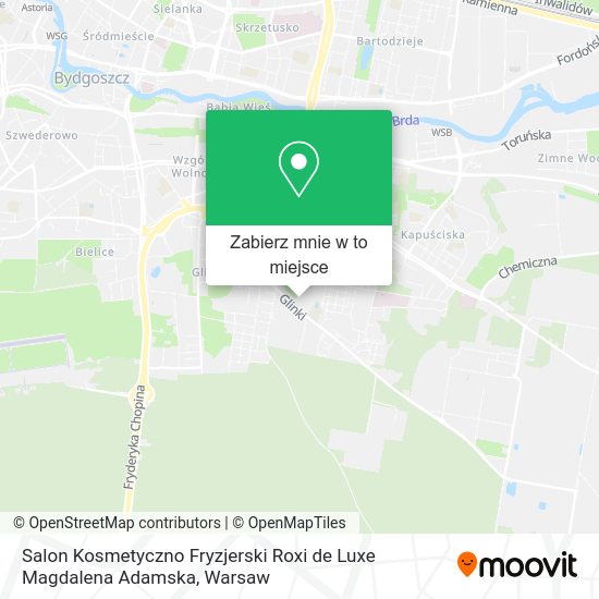 Mapa Salon Kosmetyczno Fryzjerski Roxi de Luxe Magdalena Adamska