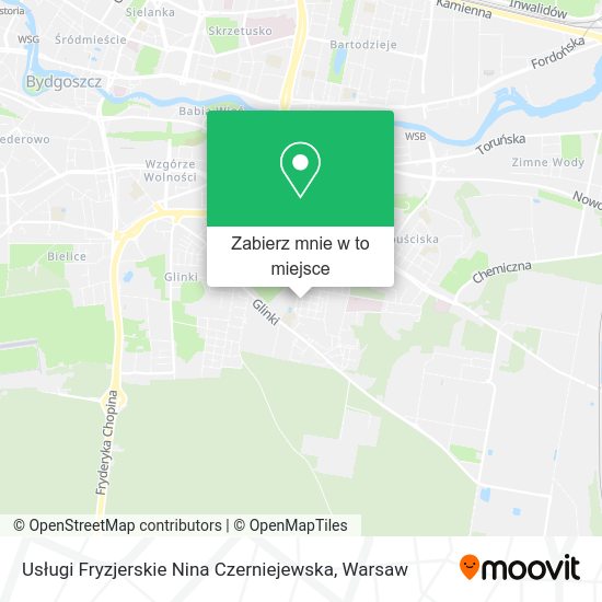 Mapa Usługi Fryzjerskie Nina Czerniejewska