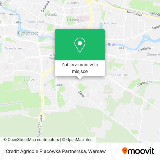 Mapa Credit Agricole Placówka Partnerska