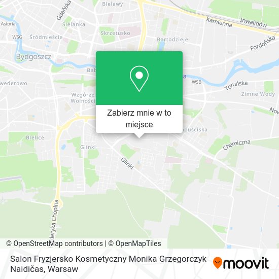 Mapa Salon Fryzjersko Kosmetyczny Monika Grzegorczyk Naidičas