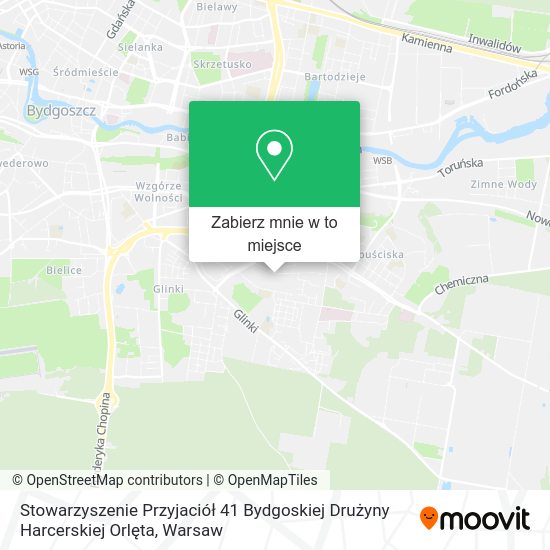 Mapa Stowarzyszenie Przyjaciół 41 Bydgoskiej Drużyny Harcerskiej Orlęta