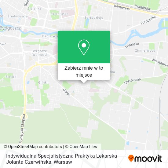 Mapa Indywidualna Specjalistyczna Praktyka Lekarska Jolanta Czerwińska