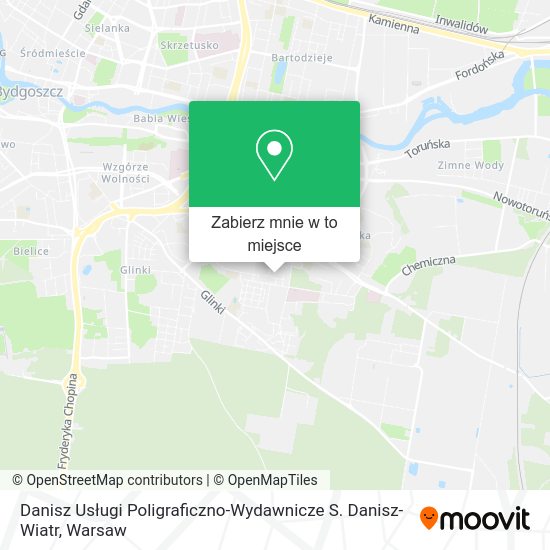 Mapa Danisz Usługi Poligraficzno-Wydawnicze S. Danisz-Wiatr