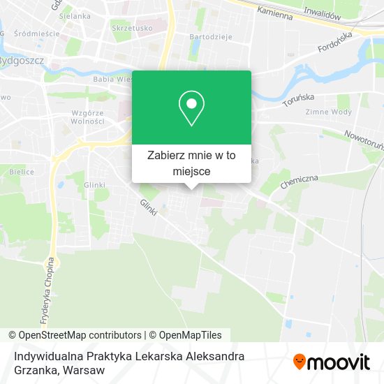 Mapa Indywidualna Praktyka Lekarska Aleksandra Grzanka