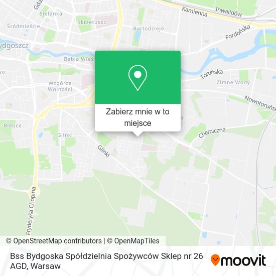 Mapa Bss Bydgoska Spółdzielnia Spożywców Sklep nr 26 AGD