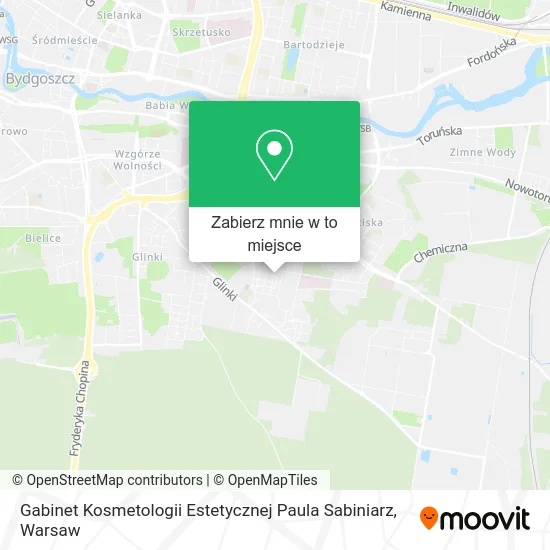 Mapa Gabinet Kosmetologii Estetycznej Paula Sabiniarz