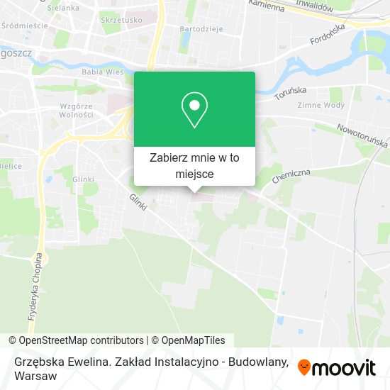 Mapa Grzębska Ewelina. Zakład Instalacyjno - Budowlany