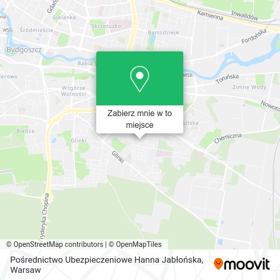 Mapa Pośrednictwo Ubezpieczeniowe Hanna Jabłońska