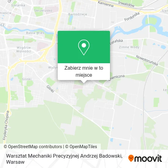 Mapa Warsztat Mechaniki Precyzyjnej Andrzej Badowski