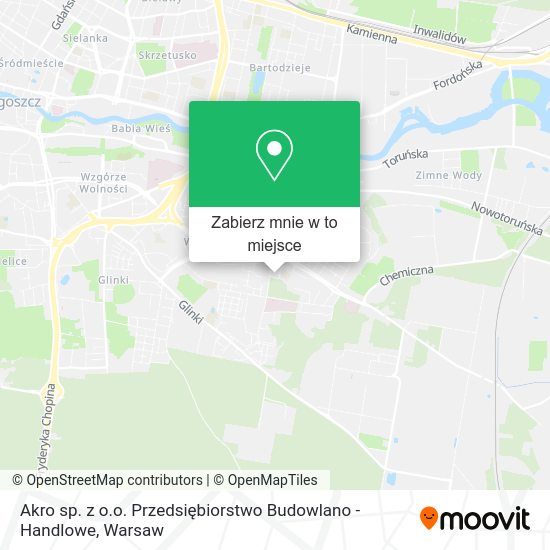 Mapa Akro sp. z o.o. Przedsiębiorstwo Budowlano - Handlowe