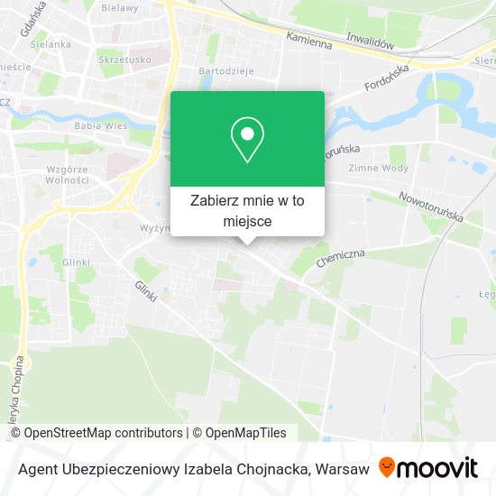 Mapa Agent Ubezpieczeniowy Izabela Chojnacka