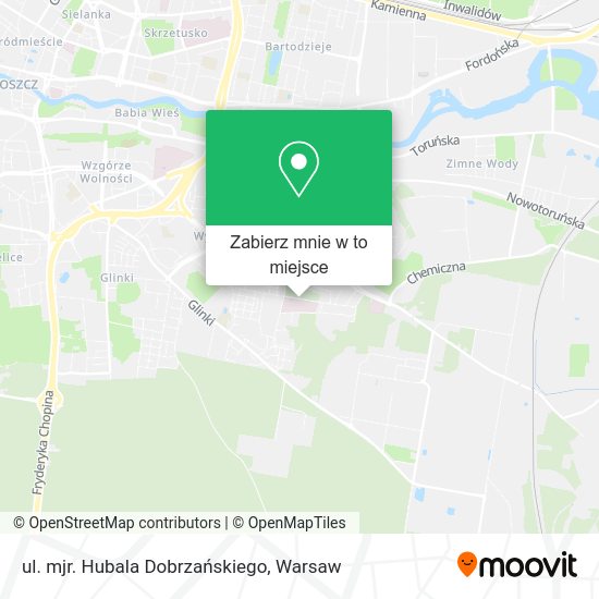 Mapa ul. mjr. Hubala Dobrzańskiego