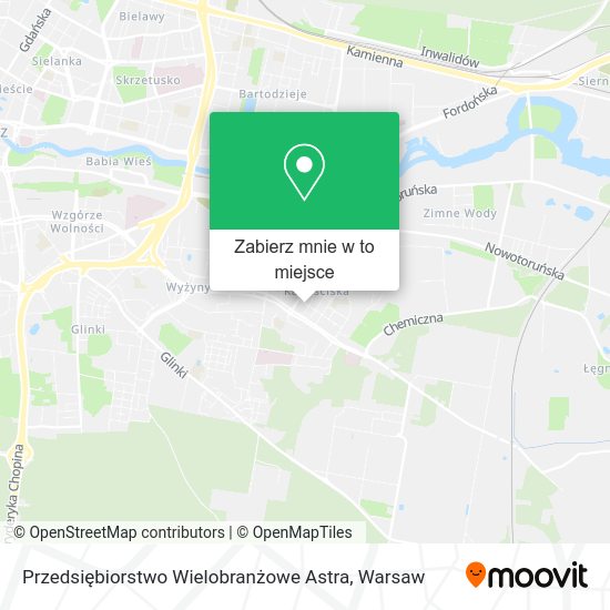 Mapa Przedsiębiorstwo Wielobranżowe Astra