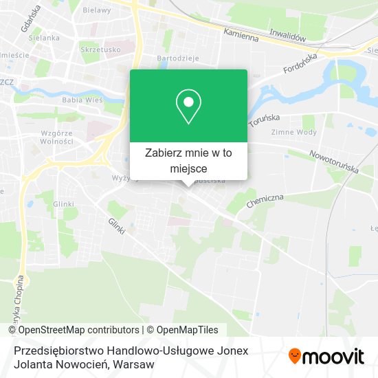 Mapa Przedsiębiorstwo Handlowo-Usługowe Jonex Jolanta Nowocień