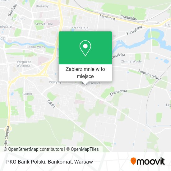 Mapa PKO Bank Polski. Bankomat