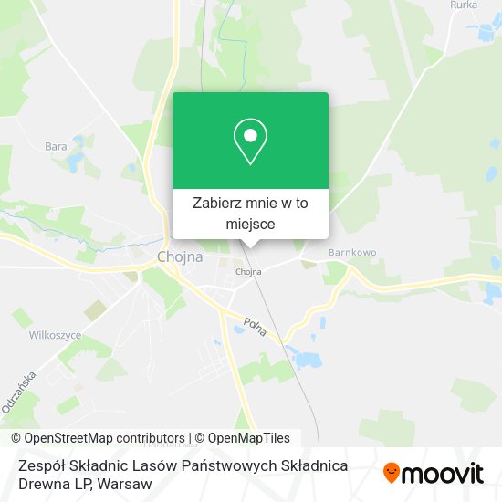 Mapa Zespół Składnic Lasów Państwowych Składnica Drewna LP