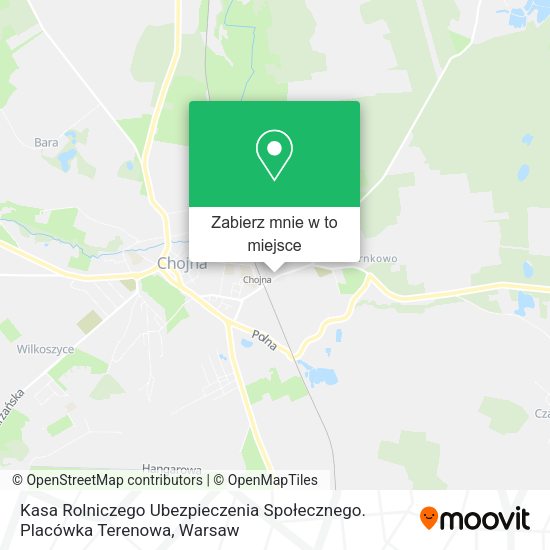 Mapa Kasa Rolniczego Ubezpieczenia Społecznego. Placówka Terenowa