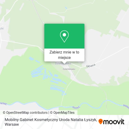 Mapa Mobilny Gabinet Kosmetyczny Uroda Natalia Łyszyk