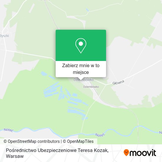 Mapa Pośrednictwo Ubezpieczeniowe Teresa Kozak