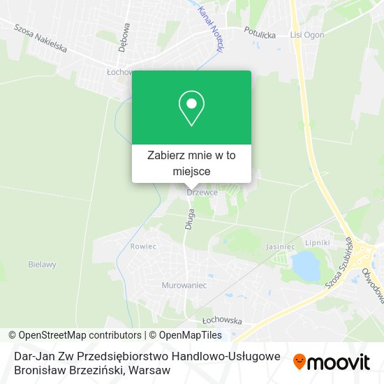 Mapa Dar-Jan Zw Przedsiębiorstwo Handlowo-Usługowe Bronisław Brzeziński