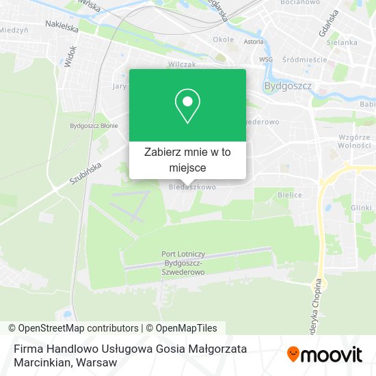 Mapa Firma Handlowo Usługowa Gosia Małgorzata Marcinkian