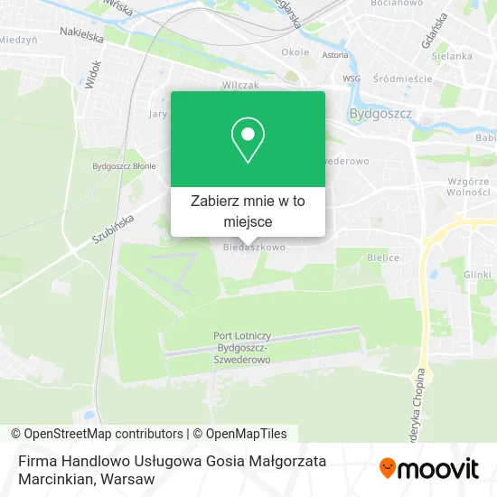 Mapa Firma Handlowo Usługowa Gosia Małgorzata Marcinkian
