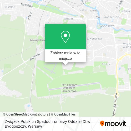 Mapa Związek Polskich Spadochroniarzy Oddział XI w Bydgoszczy