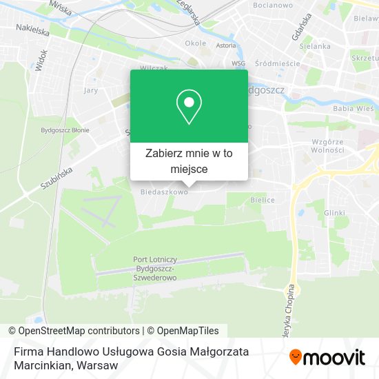 Mapa Firma Handlowo Usługowa Gosia Małgorzata Marcinkian