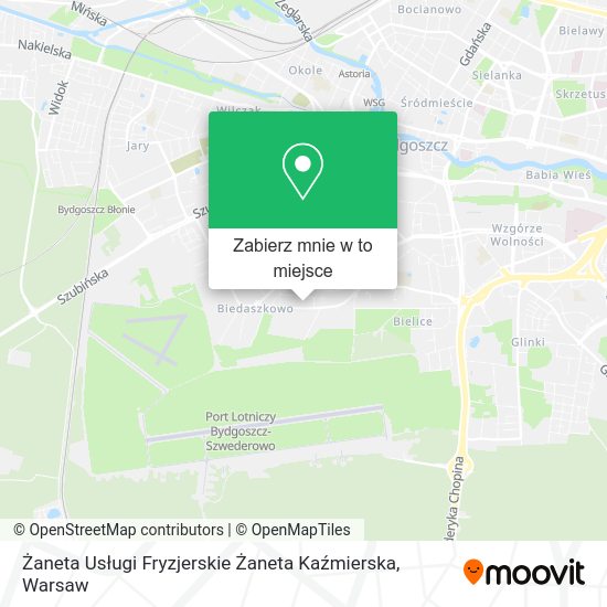 Mapa Żaneta Usługi Fryzjerskie Żaneta Kaźmierska