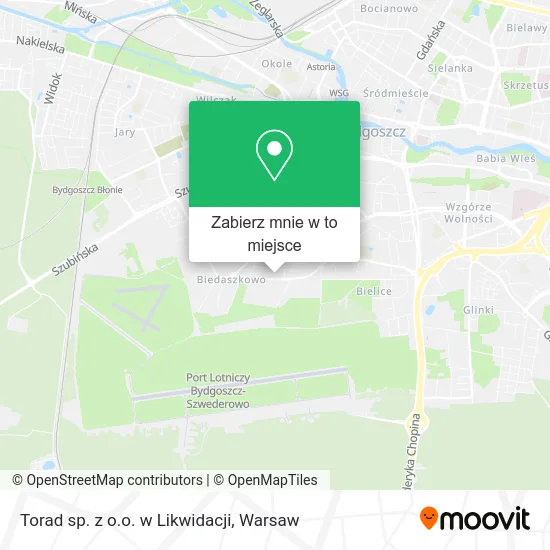 Mapa Torad sp. z o.o. w Likwidacji