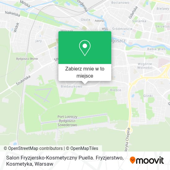 Mapa Salon Fryzjersko-Kosmetyczny Puella. Fryzjerstwo, Kosmetyka